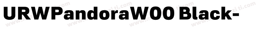 URWPandoraW00 Black字体转换